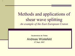 Shear wave splitting beneath the East European Craton