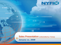 NYFIX Solutions Sales Presentation Deck 010110