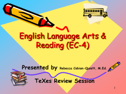 English Language Arts & Reading