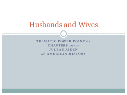 Husbands and Wives - Dr. Crihfield's Website