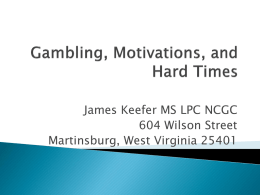 GAMBLING, DISABILITY AND CO