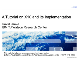 Implementing X10: Spanning High Performance Computing and