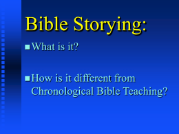 Bible Storying - IMBRESOURCES.ORG