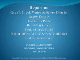 Report on the Gray’s Creek Water & Sewer District