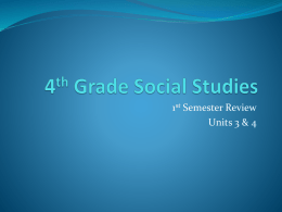 4th Grade Social Studies