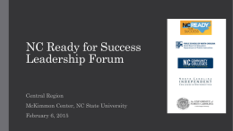 NC Ready for Success Leadership Forum