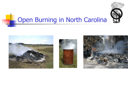 Open Burning Program - Atlantic Beach, North Carolina