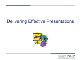 Delivering Effective Presentations - INASP
