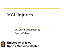 MCL Injuries - Athletic Training at Iowa