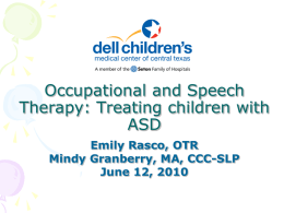 Occupational Therapy and its role in treating children