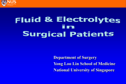 Fluid and electrolyte in surgical patients - NUS