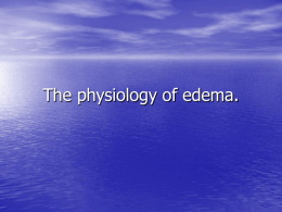 The physiology of edema. - Department of Library Services