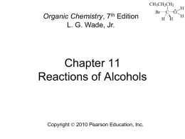 Reactions of Alcohols - John Carroll University