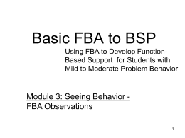 Practical FBA Training