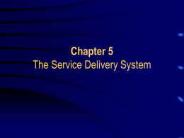 The Service Delivery System