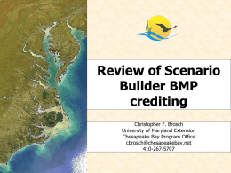 BMPs and the Chesapeake Bay Watershed Model