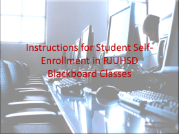 Instructions for Student Self-Enrollment in RJUHSD Classes