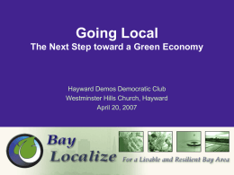 Going Local The Next Step toward a Green Economy