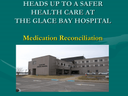 GLACE BAY HOSPITAL - Canadian Patient Safety Institute