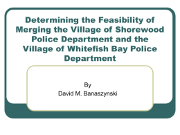 Determining the Feasibility of Merging the Village of