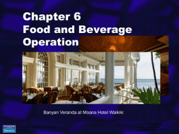 Chapter 6 Food and Beverage Division