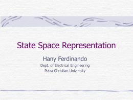 State Space Representation - Petra Christian University