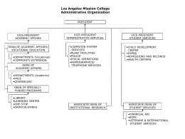 Los Angeles Mission College Organizational Charts