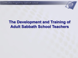 INTERNATIONAL SABBATH SCHOOL TEACHERS' ASSOCIATION