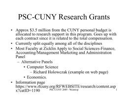 PSC-CUNY Research Grants