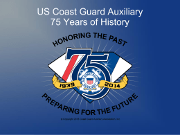 US Coast Guard Auxiliary 75 Years of Service History