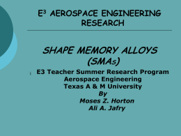 Introduction to Shape Memory Alloys