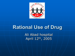 RATIONAL USE OF DRUGS
