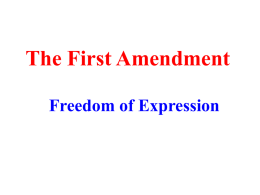The First Amendment - Teaching American History