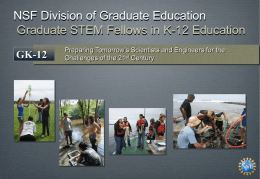 NSF Division of Graduate Education Graduate STEM Fellows