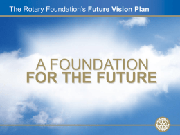 Future Vision Plan presentation