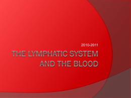 The Lymphatic System and the Blood