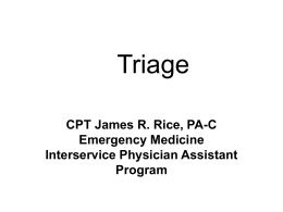 TRIAGE FOR EVERY SOLDIER - NH-TEMS