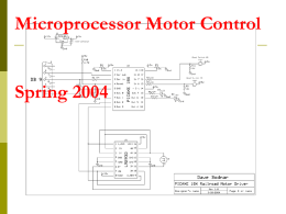 Microprocessor Motor Control