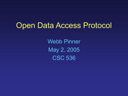 Open Data Access Protocol - University of Rhode Island