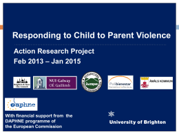 Responding to Child to Parent Violence