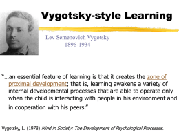 Vygotsky-style Learning