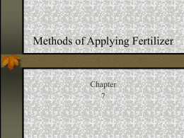 Methods of Applying Fertilizer