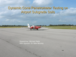 Dynamic Cone Penetrometers and Airport Pavement Management