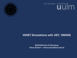 VANET Simulations with JiST/ SWANS - People