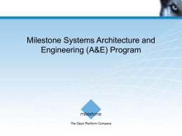 Architecture and Engineering (A&E) Program (short version)
