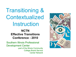 Contextualized Instruction The New AE Teaching Method