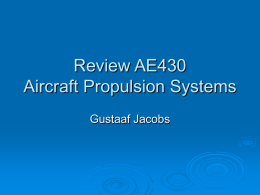 Review AE430 Aircraft Propulsion Systems