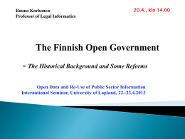 The Finnish Open Government