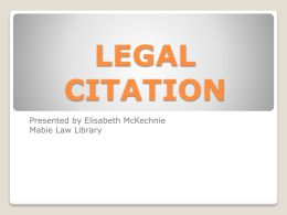 LEGAL CITATION & ABBREVIATIONS