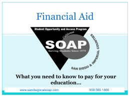 Financial Aid - Cal-SOAP